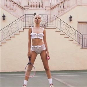 FOR LOVE & LEMONS Elle High Waist Lace Swim Bottom